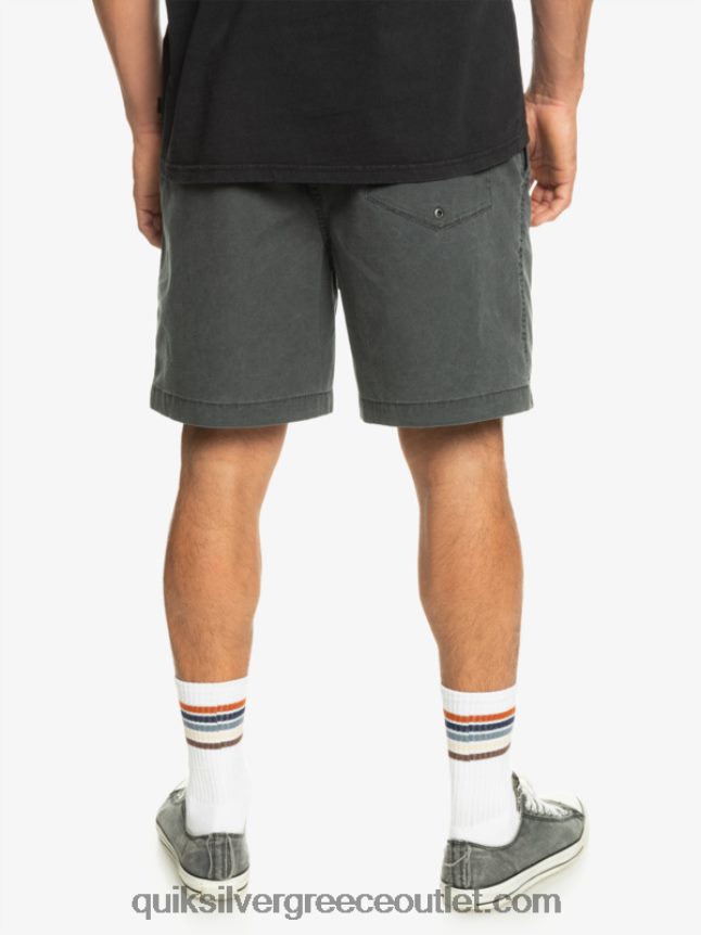 σορτς ελαστικοποιημένο taxer Quiksilver άνδρες 66LP84321 μαύρος