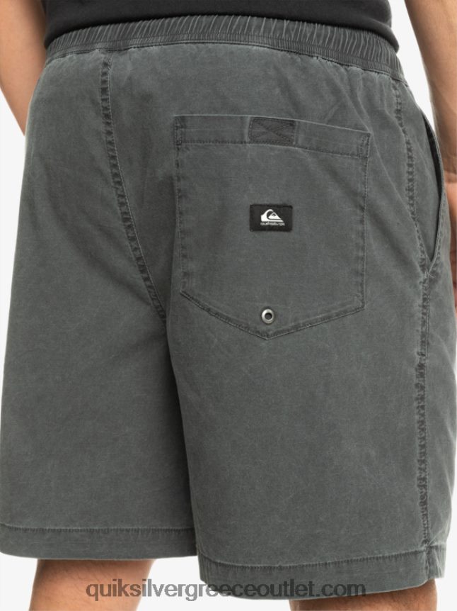σορτς ελαστικοποιημένο taxer Quiksilver άνδρες 66LP84321 μαύρος