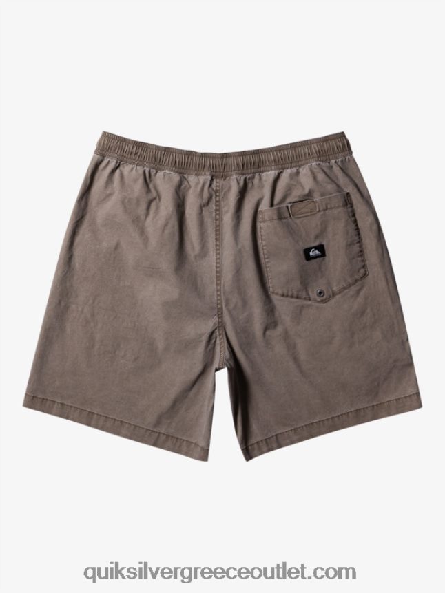 σορτς ελαστικοποιημένο taxer Quiksilver άνδρες 66LP84322 τσιπ σοκολάτας