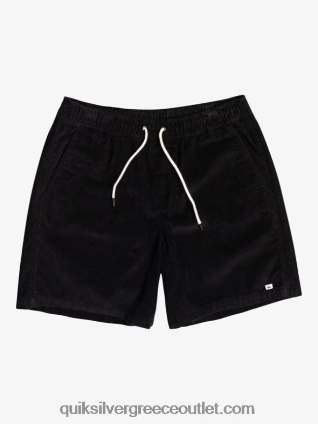 σορτς κορδόνι taxer Quiksilver άνδρες 66LP84360 μαύρος