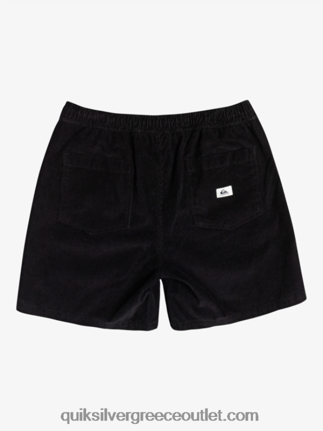 σορτς κορδόνι taxer Quiksilver άνδρες 66LP84360 μαύρος