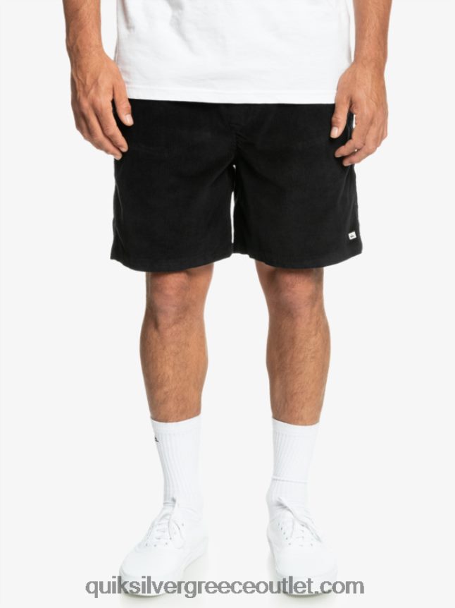 σορτς κορδόνι taxer Quiksilver άνδρες 66LP84360 μαύρος
