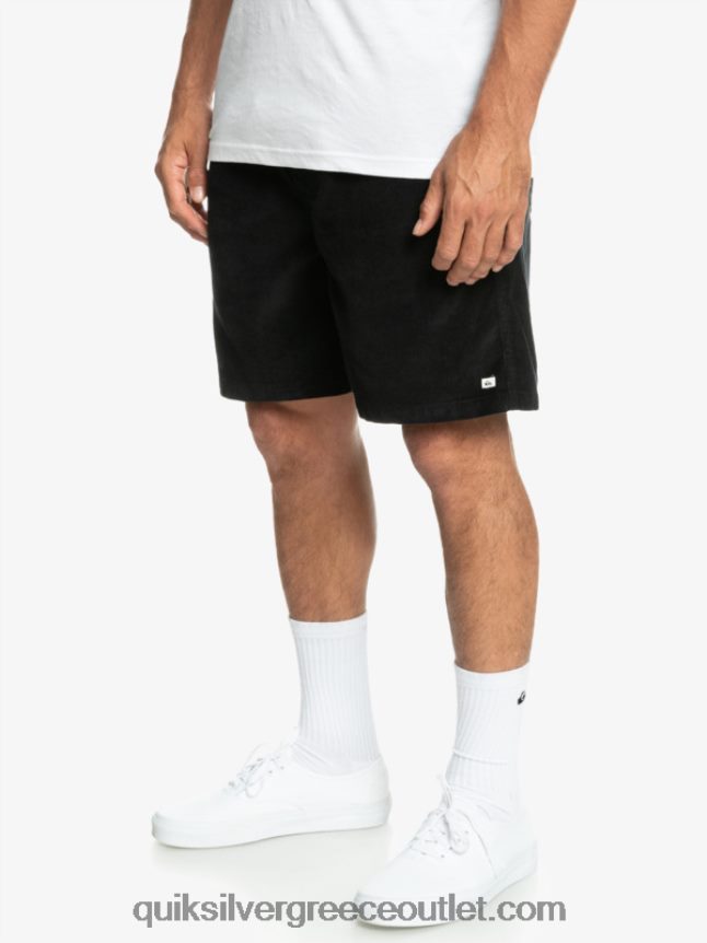 σορτς κορδόνι taxer Quiksilver άνδρες 66LP84360 μαύρος