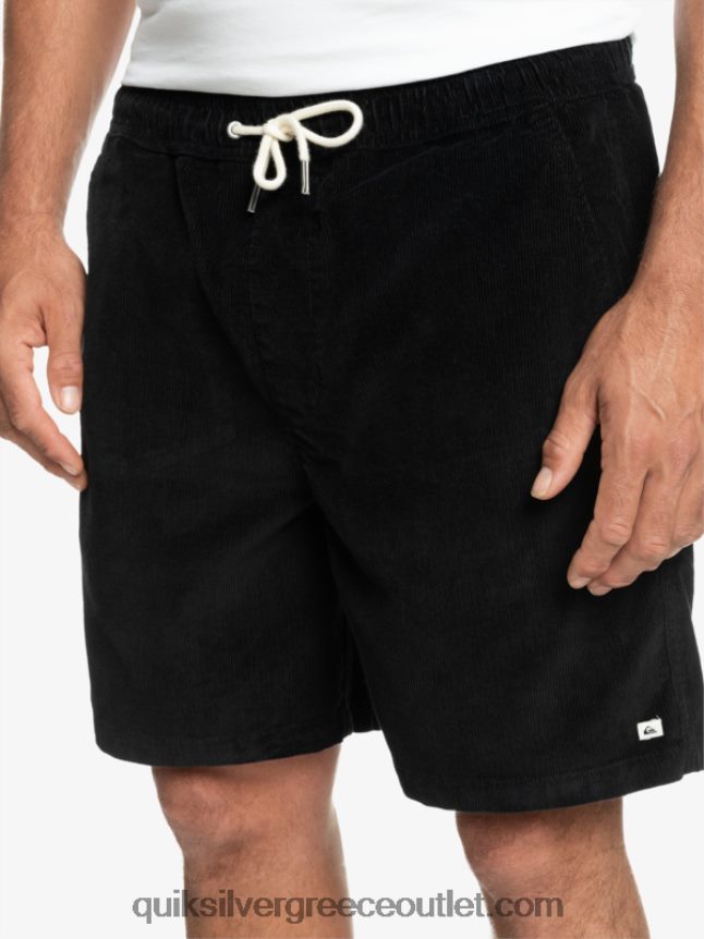 σορτς κορδόνι taxer Quiksilver άνδρες 66LP84360 μαύρος