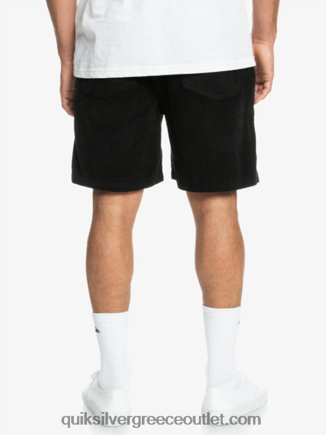 σορτς κορδόνι taxer Quiksilver άνδρες 66LP84360 μαύρος