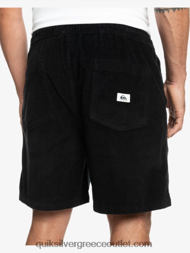 σορτς κορδόνι taxer Quiksilver άνδρες 66LP84360 μαύρος