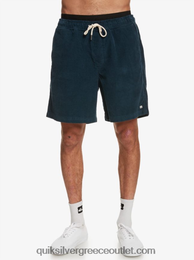 σορτς κορδόνι taxer Quiksilver άνδρες 66LP84362 μεσάνυχτα ναυτικό