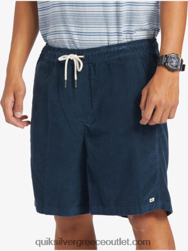 σορτς κορδόνι taxer Quiksilver άνδρες 66LP84362 μεσάνυχτα ναυτικό