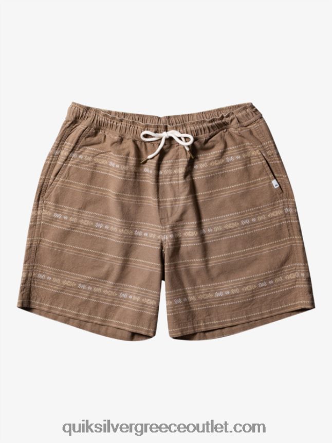 ζακάρ σορτς taxer Quiksilver άνδρες 66LP84421 μίνι ζακάρ γκρι ελιάς