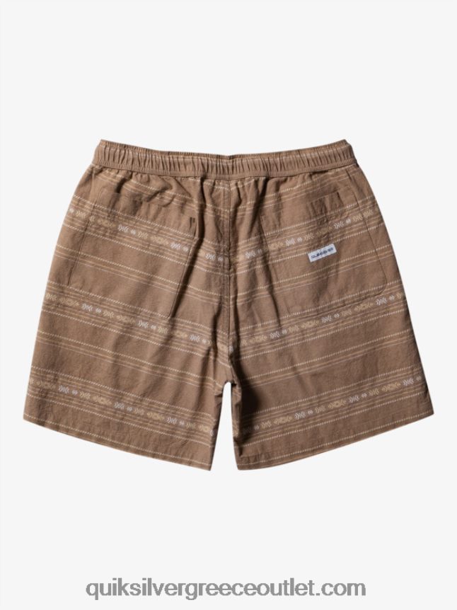 ζακάρ σορτς taxer Quiksilver άνδρες 66LP84421 μίνι ζακάρ γκρι ελιάς