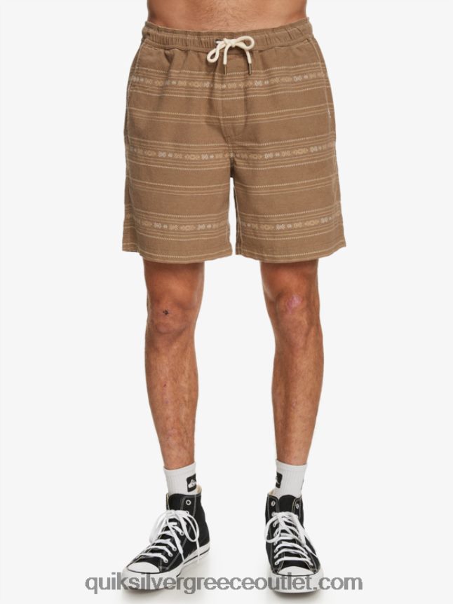 ζακάρ σορτς taxer Quiksilver άνδρες 66LP84421 μίνι ζακάρ γκρι ελιάς