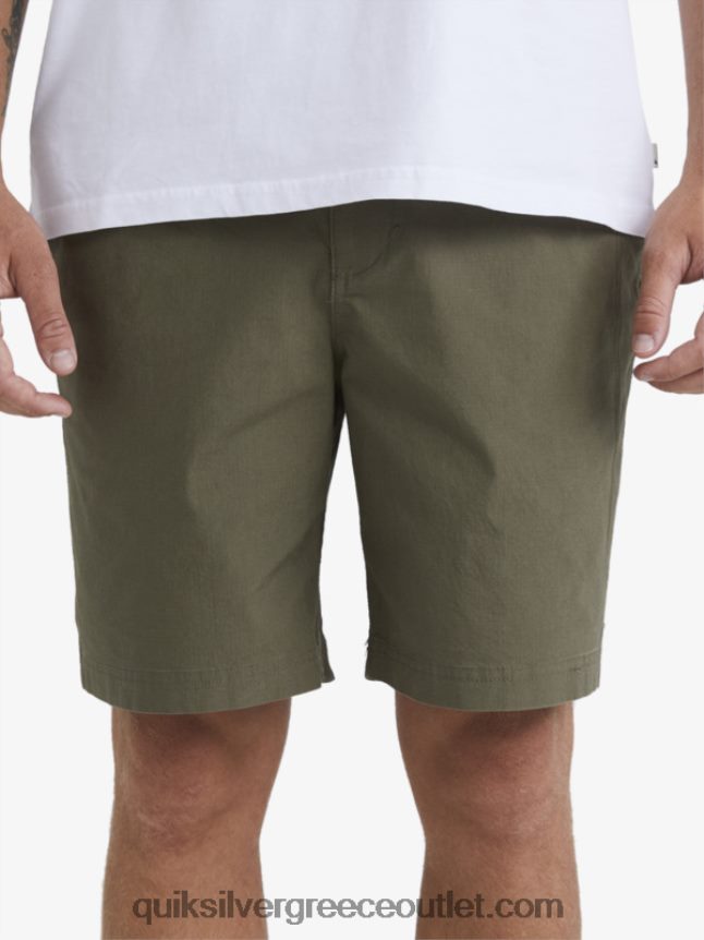 waterman μετά σορτς σερφ Quiksilver άνδρες 66LP841579 σκονισμένη ελιά