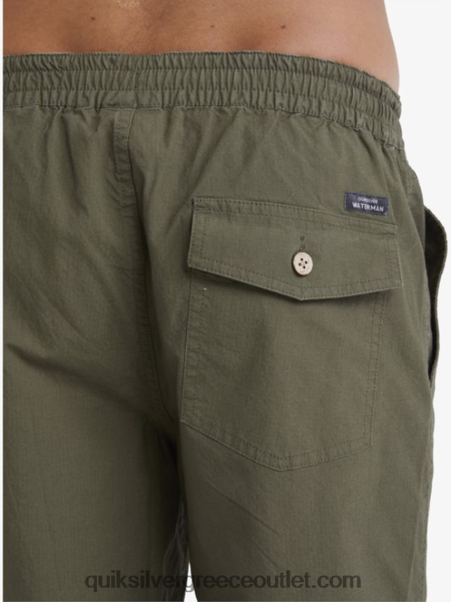 waterman μετά σορτς σερφ Quiksilver άνδρες 66LP841579 σκονισμένη ελιά