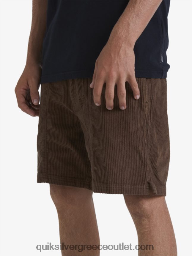 κοτλέ σορτς waterman Quiksilver άνδρες 66LP84875 σκοτεινή γη