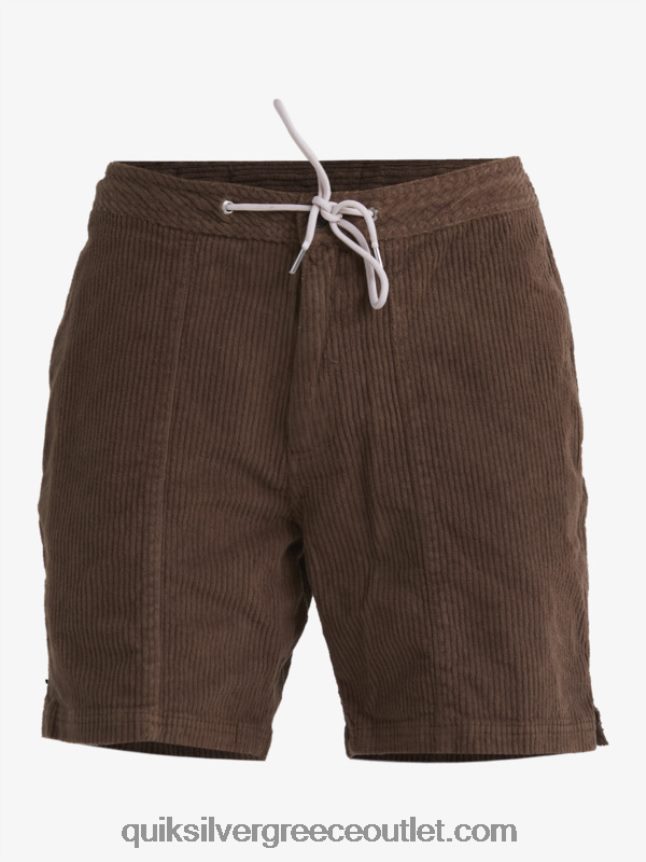 κοτλέ σορτς waterman Quiksilver άνδρες 66LP84875 σκοτεινή γη