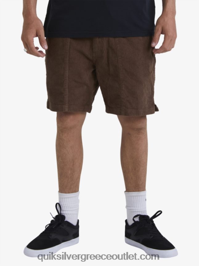 κοτλέ σορτς waterman Quiksilver άνδρες 66LP84875 σκοτεινή γη