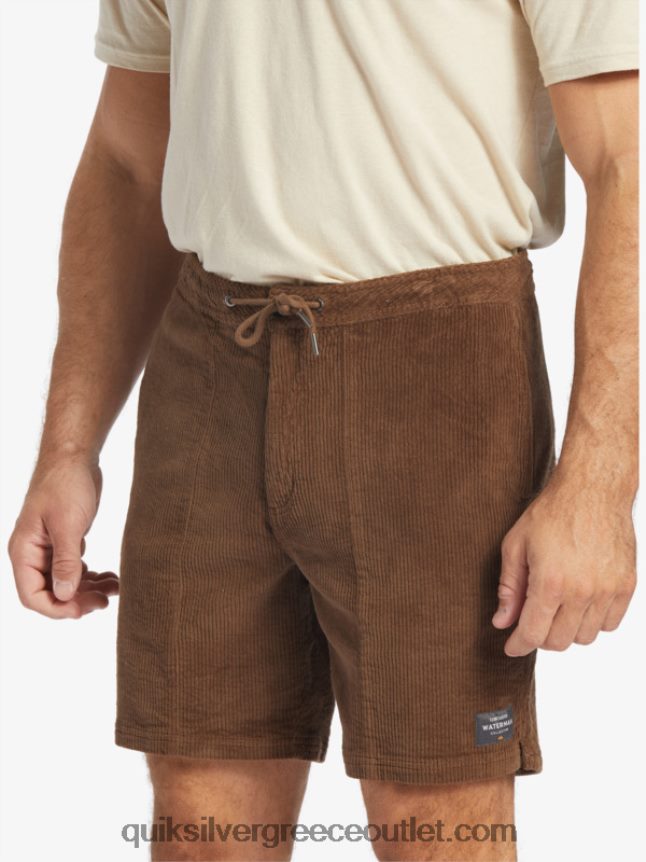 κοτλέ σορτς waterman Quiksilver άνδρες 66LP84875 σκοτεινή γη