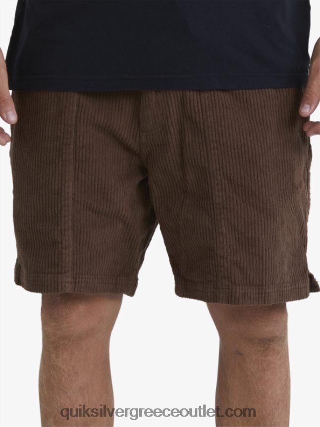 κοτλέ σορτς waterman Quiksilver άνδρες 66LP84875 σκοτεινή γη