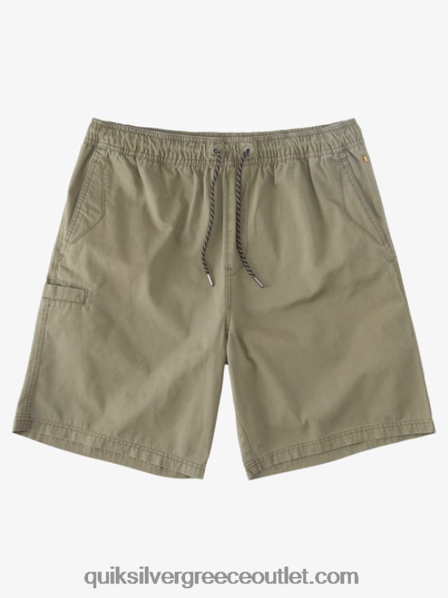 waterman last light λάστιχο 19 σορτς Quiksilver άνδρες 66LP84253 σκονισμένη ελιά