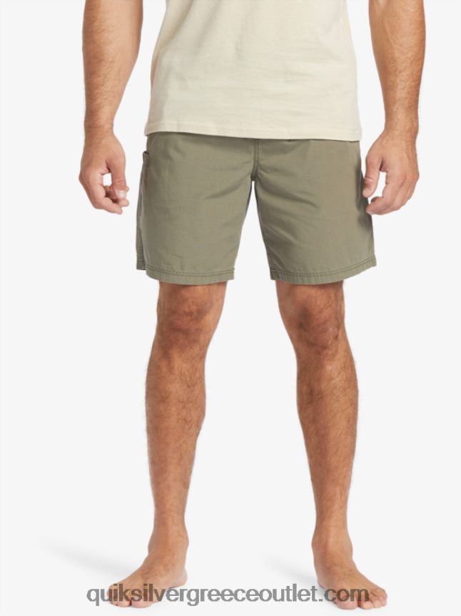 waterman last light λάστιχο 19 σορτς Quiksilver άνδρες 66LP84253 σκονισμένη ελιά