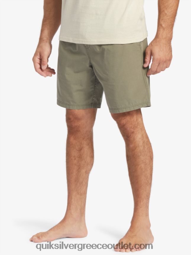 waterman last light λάστιχο 19 σορτς Quiksilver άνδρες 66LP84253 σκονισμένη ελιά