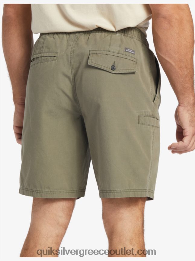 waterman last light λάστιχο 19 σορτς Quiksilver άνδρες 66LP84253 σκονισμένη ελιά