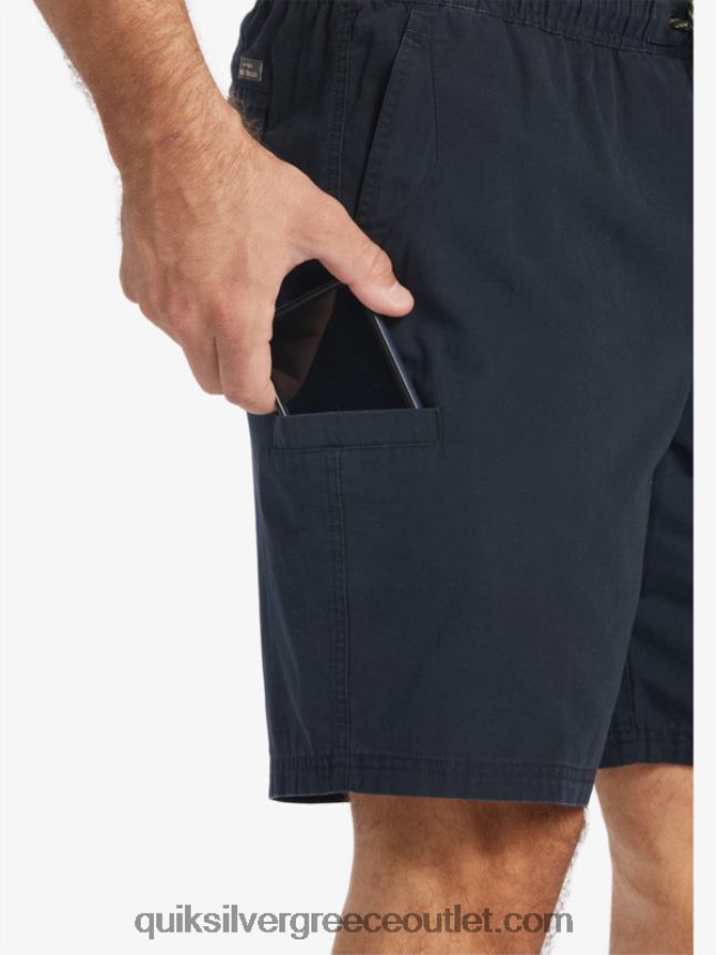 waterman last light λάστιχο 19 σορτς Quiksilver άνδρες 66LP84256 μαύρος