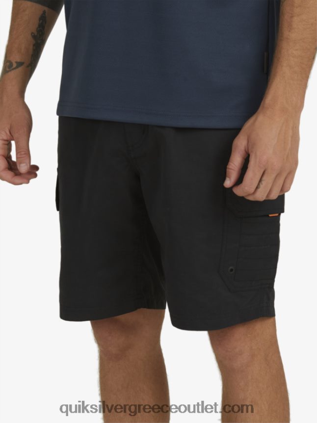 waterman maldive 20 σορτς φορτίου Quiksilver άνδρες 66LP841727 μαύρος