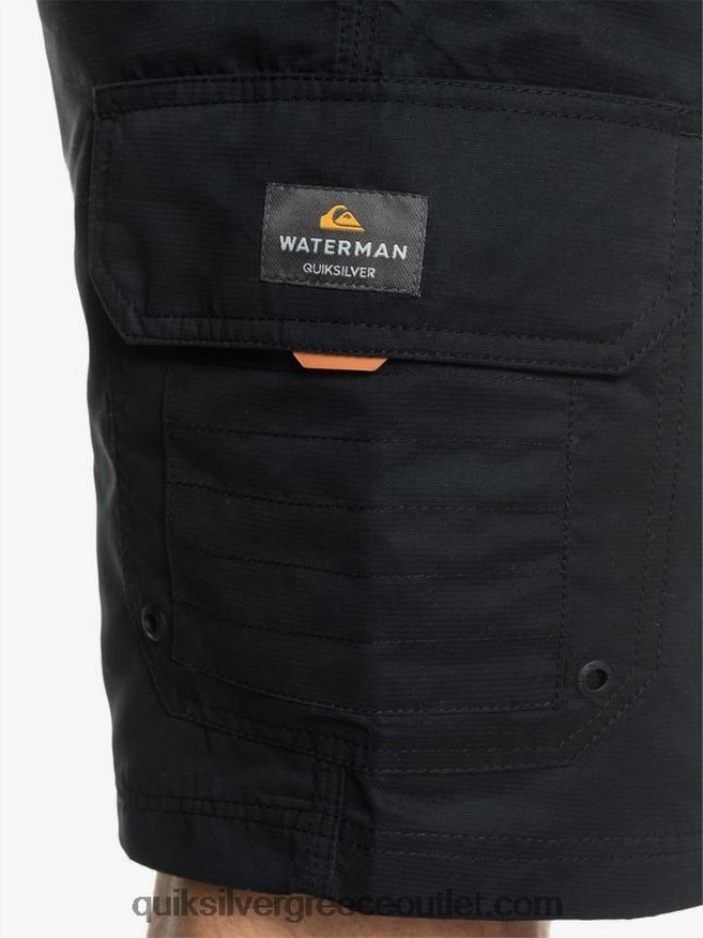 waterman maldive 20 σορτς φορτίου Quiksilver άνδρες 66LP841727 μαύρος