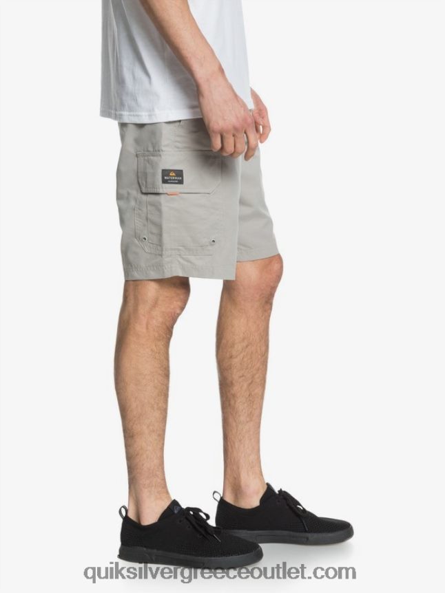 waterman maldive 20 σορτς φορτίου Quiksilver άνδρες 66LP841728 γκρι πυριτόλιθο