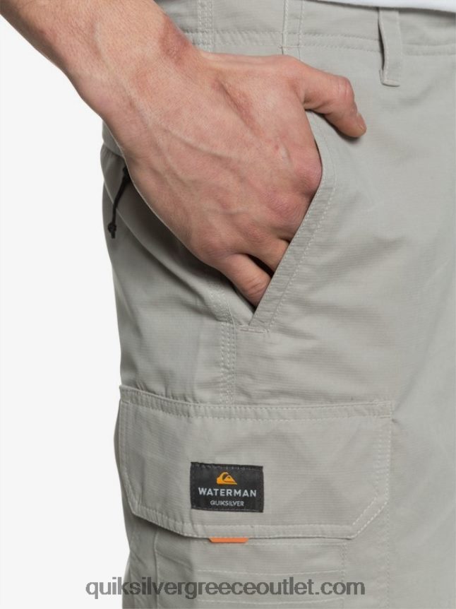 waterman maldive 20 σορτς φορτίου Quiksilver άνδρες 66LP841728 γκρι πυριτόλιθο