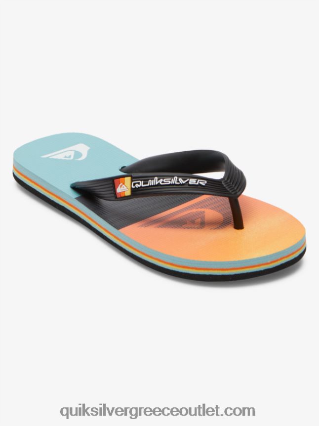 8-16 σαγιονάρες μολόκαι Quiksilver αγόρια 66LP842021 μαύρο/πορτοκαλί/γκρι