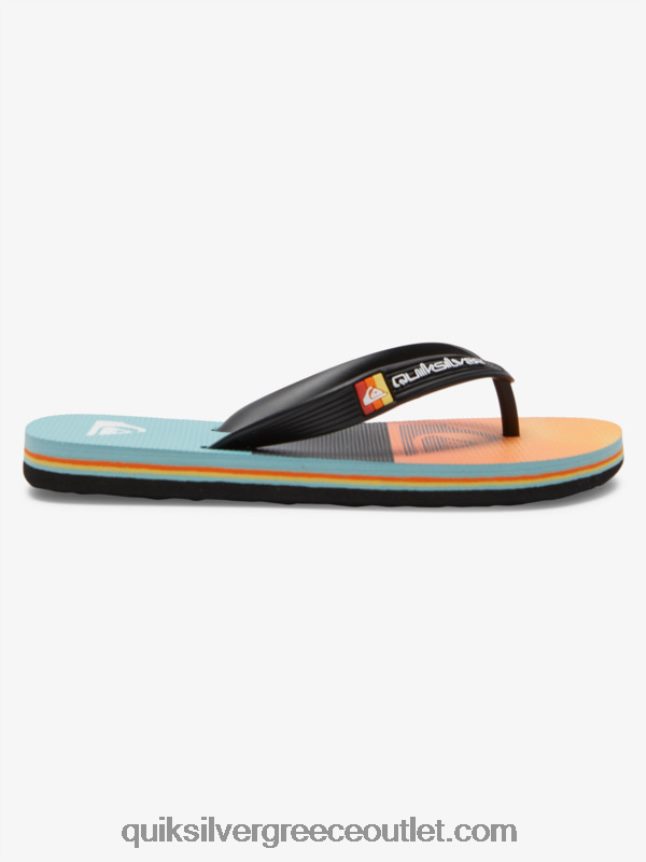 8-16 σαγιονάρες μολόκαι Quiksilver αγόρια 66LP842021 μαύρο/πορτοκαλί/γκρι