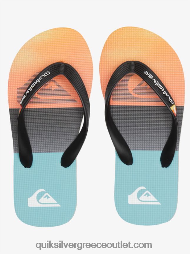 8-16 σαγιονάρες μολόκαι Quiksilver αγόρια 66LP842021 μαύρο/πορτοκαλί/γκρι