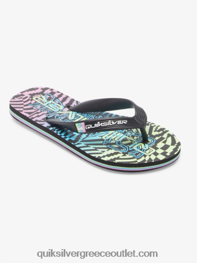8-16 σαγιονάρες μολόκαι Quiksilver αγόρια 66LP842022 μαύρο/ροζ/μπλε