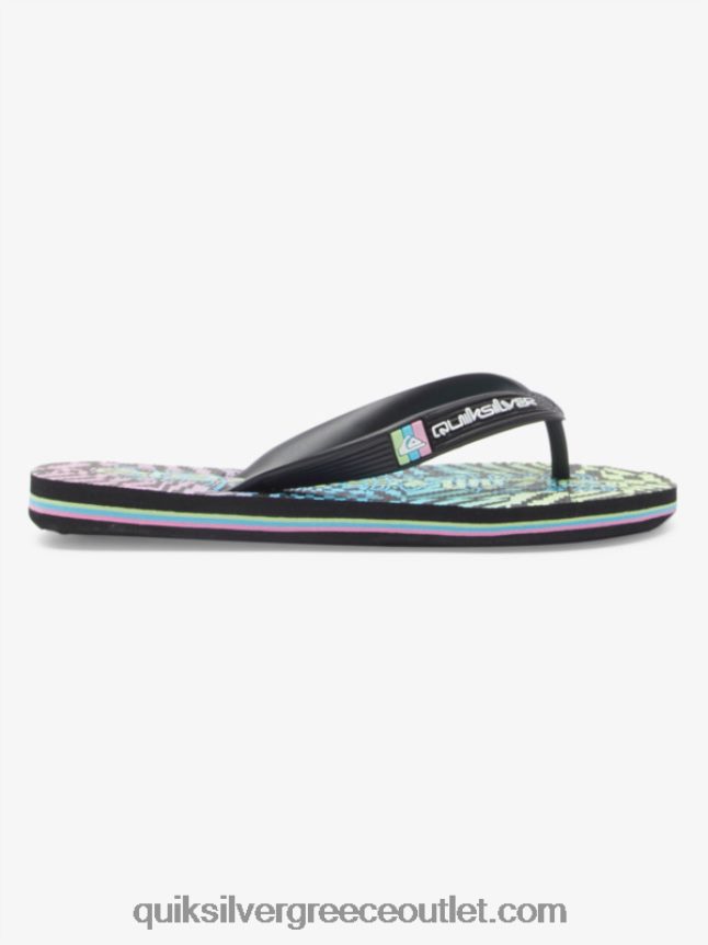 8-16 σαγιονάρες μολόκαι Quiksilver αγόρια 66LP842022 μαύρο/ροζ/μπλε