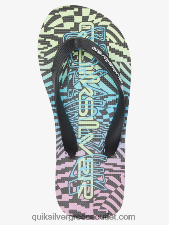 8-16 σαγιονάρες μολόκαι Quiksilver αγόρια 66LP842022 μαύρο/ροζ/μπλε