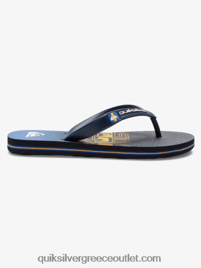 8-16 σαγιονάρες μολόκαι Quiksilver αγόρια 66LP842027 μαύρο/πορτοκαλί
