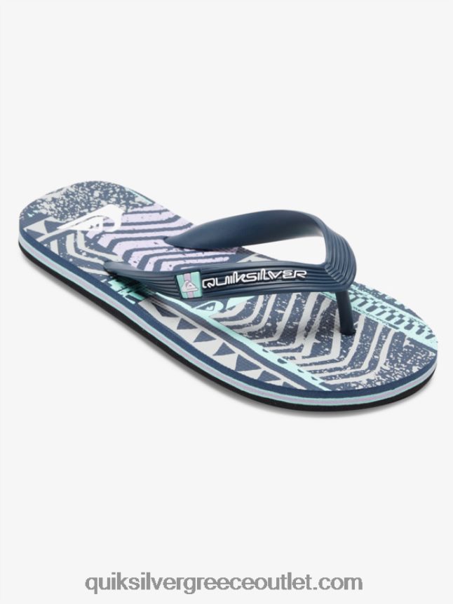 8-16 σαγιονάρες μολόκαι Quiksilver αγόρια 66LP842028 μαύρο/γκρι