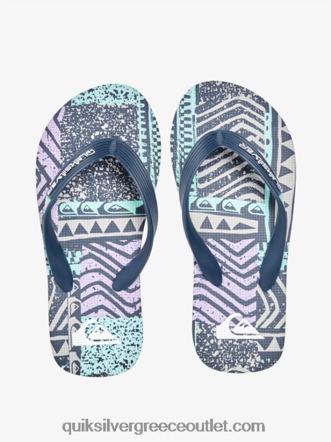 8-16 σαγιονάρες μολόκαι Quiksilver αγόρια 66LP842028 μαύρο/γκρι