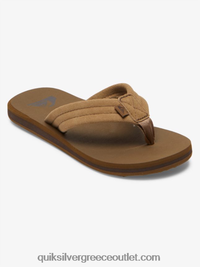 Σανδάλια 8-16 carver σουέντ πυρήνα Quiksilver αγόρια 66LP842092 μαύρισμα 1