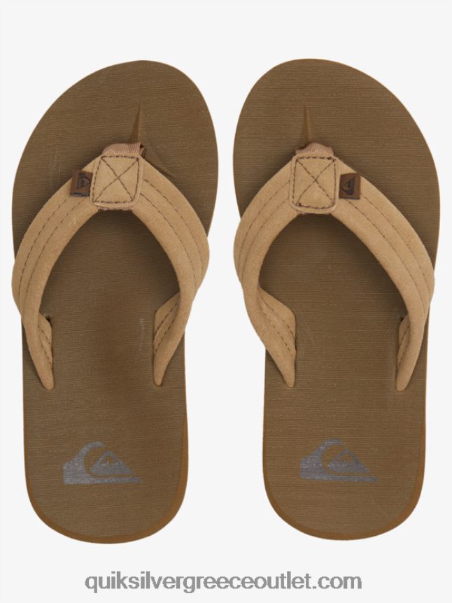 Σανδάλια 8-16 carver σουέντ πυρήνα Quiksilver αγόρια 66LP842092 μαύρισμα 1