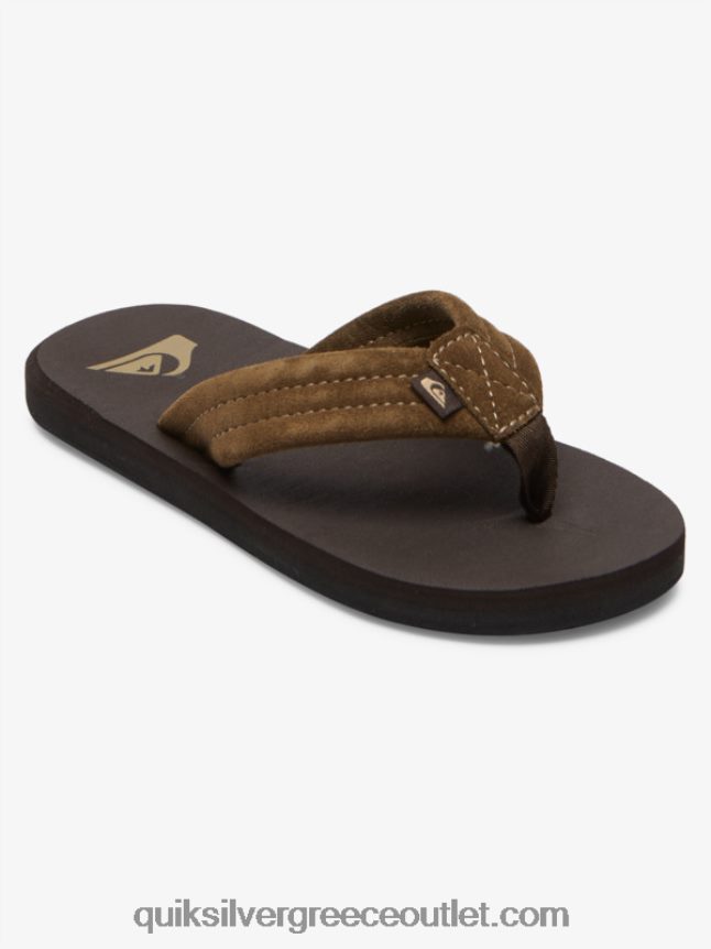 Σανδάλια 8-16 carver σουέντ πυρήνα Quiksilver αγόρια 66LP842093 καφέ 1