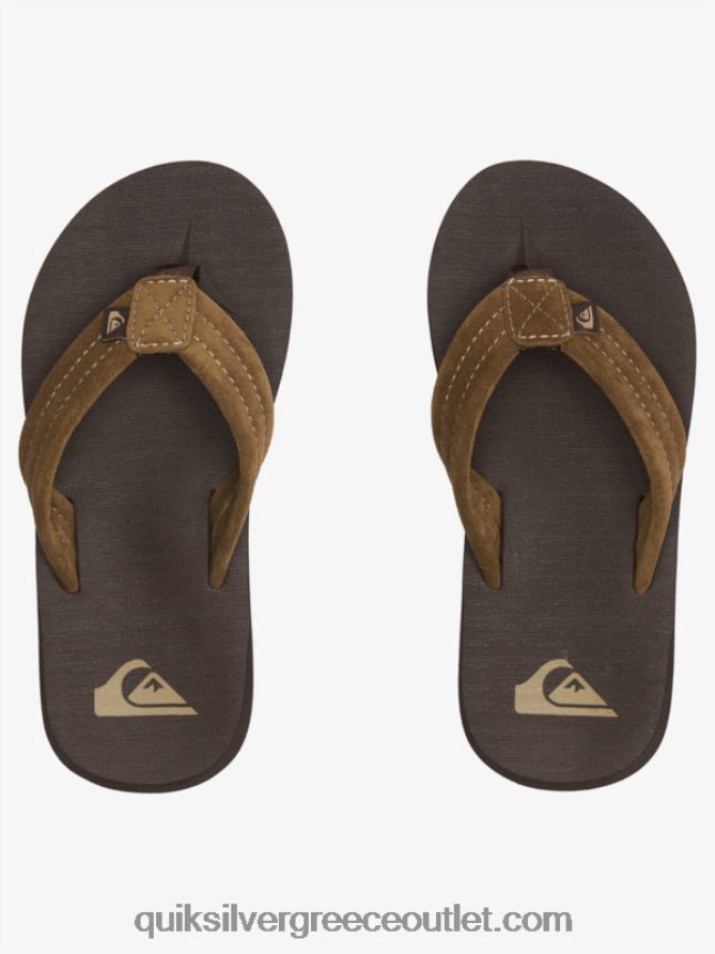 Σανδάλια 8-16 carver σουέντ πυρήνα Quiksilver αγόρια 66LP842093 καφέ 1
