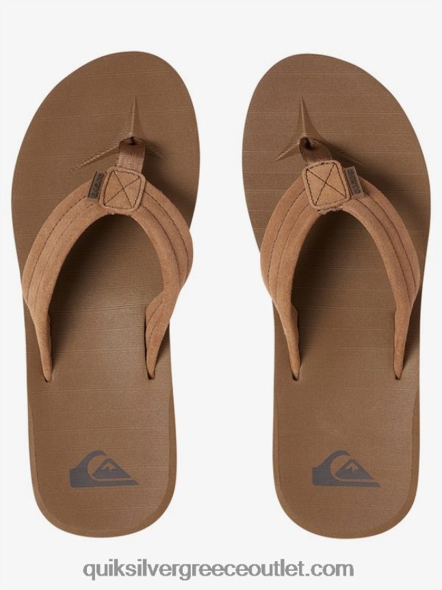 8-16 πέδιλα από δέρμα σουέντ carver Quiksilver αγόρια 66LP842282 μαύρισμα - στερεό