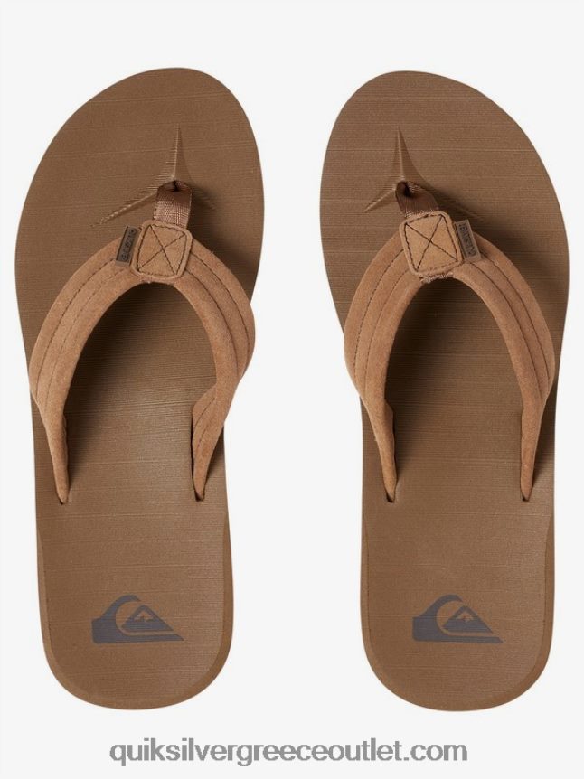8-16 πέδιλα από δέρμα σουέντ carver Quiksilver αγόρια 66LP842282 μαύρισμα - στερεό