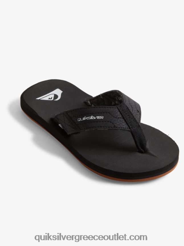 8-16 πέδιλα carver switch Quiksilver αγόρια 66LP842210 μαύρο καφέ
