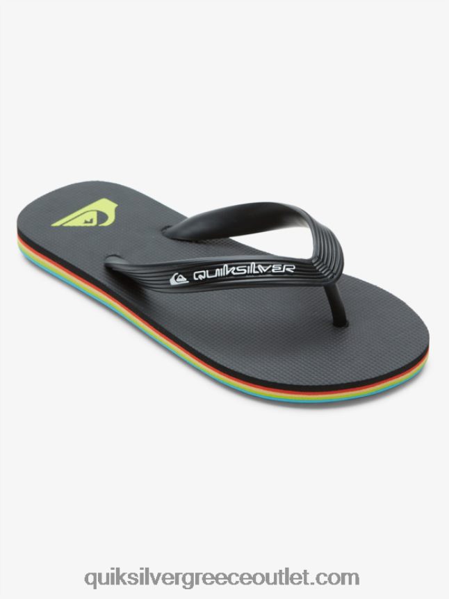 8-16 σαγιονάρες πυρήνα molokai Quiksilver αγόρια 66LP842169 μαύρος