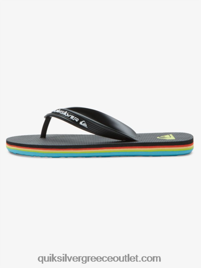 8-16 σαγιονάρες πυρήνα molokai Quiksilver αγόρια 66LP842169 μαύρος