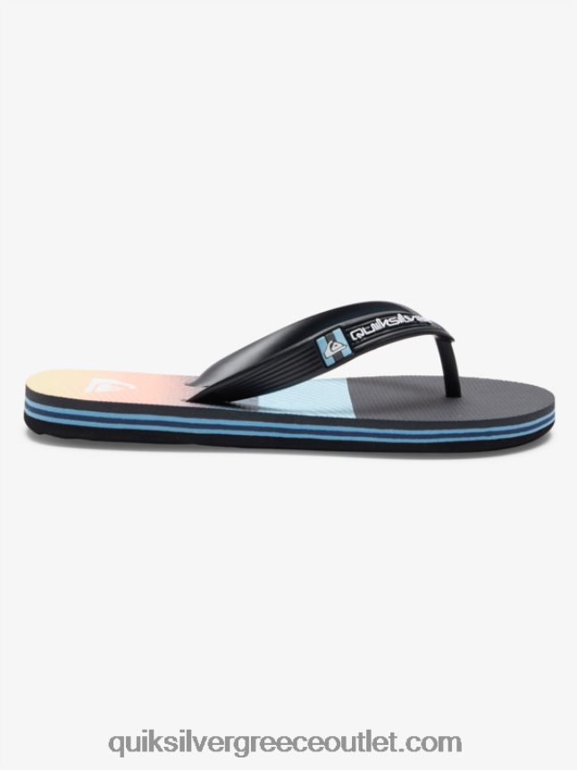 8-16 σαγιονάρες πάνελ molokai Quiksilver αγόρια 66LP842206 μαύρο/πορτοκαλί/γκρι